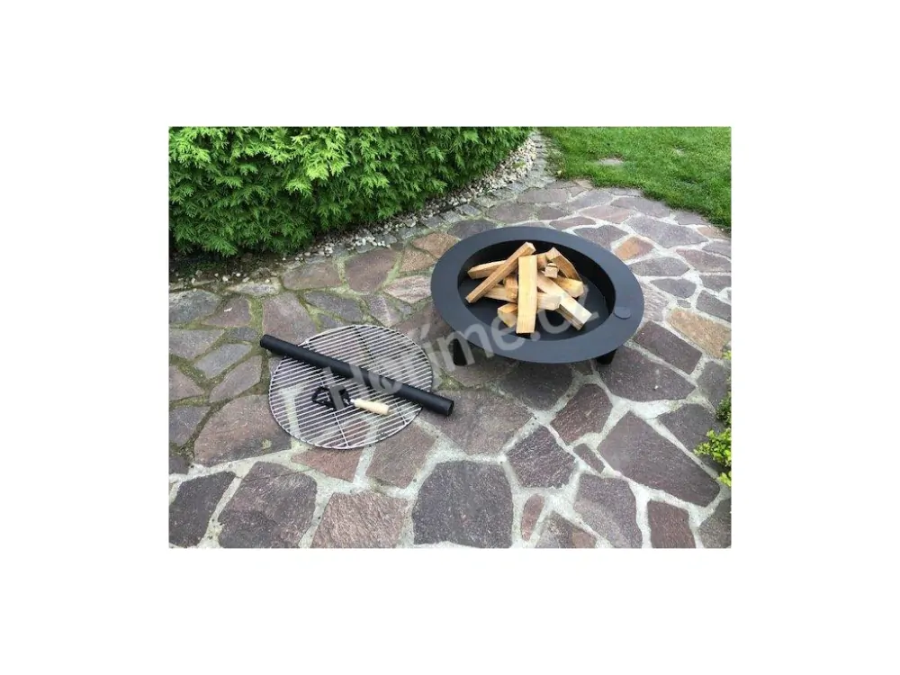 Hoříme.cz Ohniště s grilem Salome komplet 80cm lem
